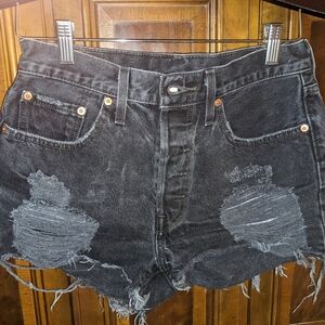 Levi's 501 high rise authentic jean shorts